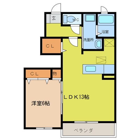 近鉄弥富駅 徒歩23分 1階の物件間取画像